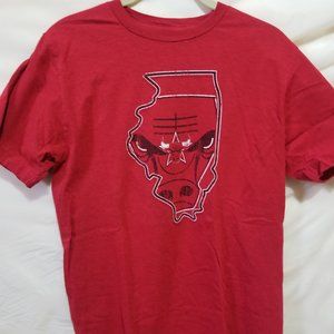 Red Chicago Bulls Illinois T-Shirt